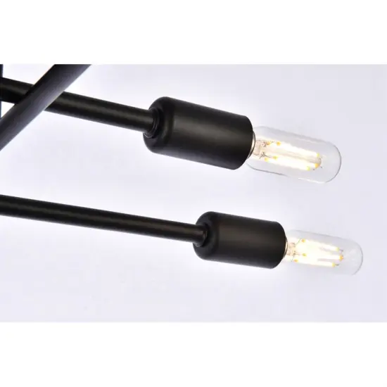 Script 8 lights black flush mount {5}