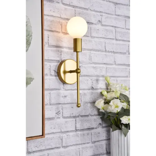 Keely 1 light brass wall sconce {2}
