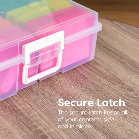 IRIS USA Extra Large 4" x 6" Photo and Embellishment Craft Keeper with 16 Cases {4}