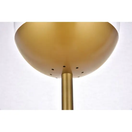 Eclipse 1 Light Brass Floor Lamp With Clear Glass {5}
