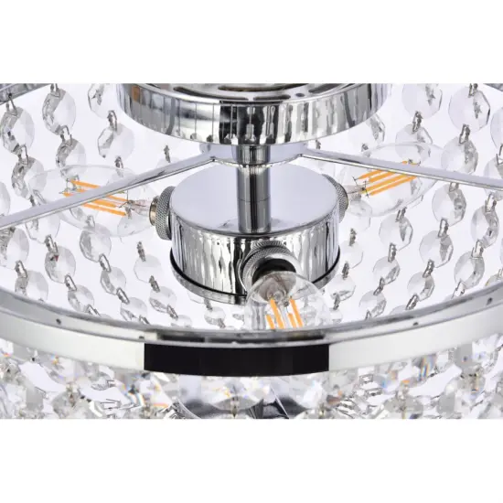 Cora 13 inch flush mount in chrome {6}
