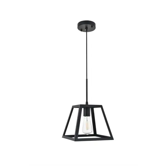 Resolute 1 light black Pendant {3}