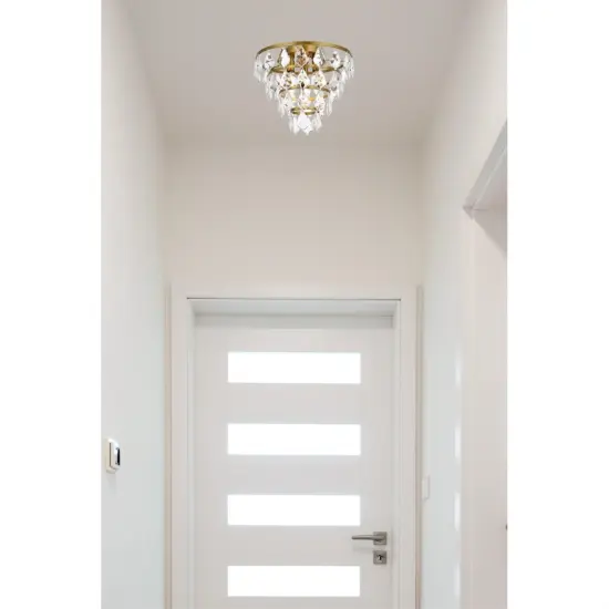 Ella 12 inch flush mount in brass {2}