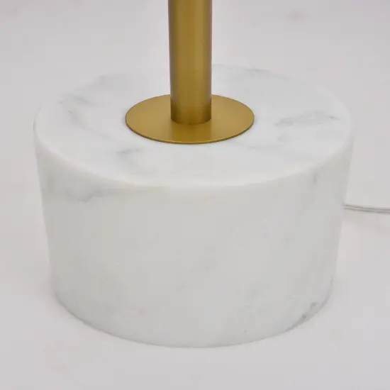 Eclipse 2 Lights Brass Floor Lamp With Frosted White Glass {6}