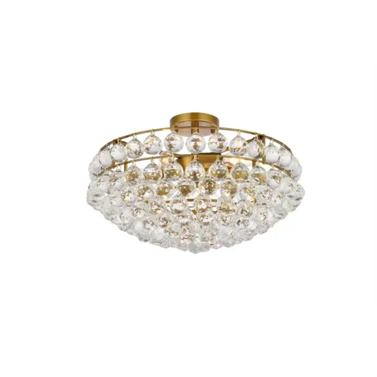 Savannah 20 inch flush mount in brass {3}