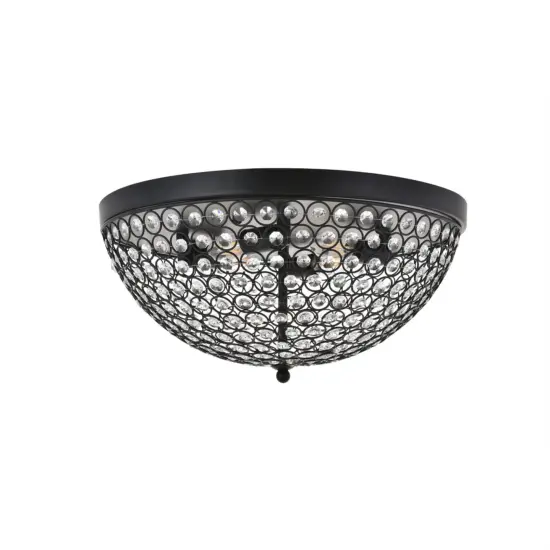 Taye 4 light Matte Black Flush Mount {3}