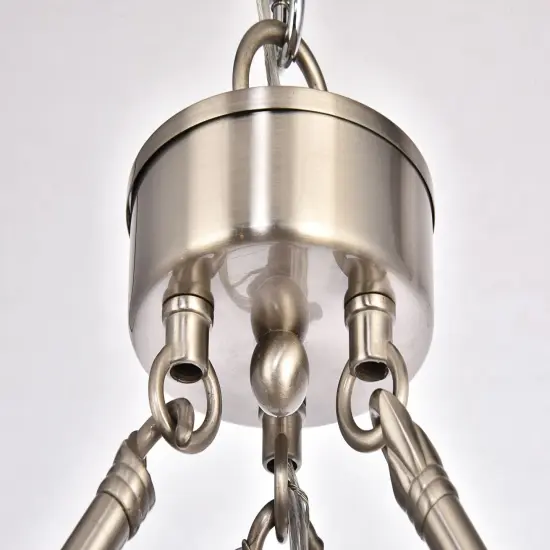 Maine Collection Chandelier D32.4 H23.25 Lt:6 Burnished Nickel Finish {4}