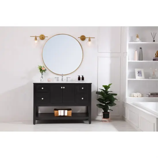 Gene 1 light Brass and Clear glass left Wall sconce {1}