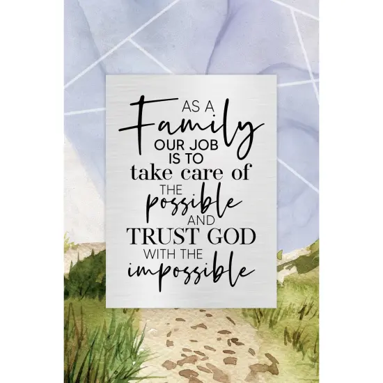 Dexsa As A Family Our Job Wood Plaque with Easel and Wall Hanger 6"x9" {1}