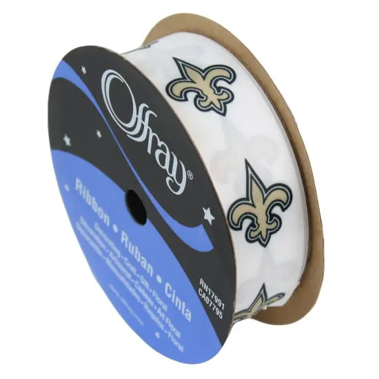 Saints Printed Ribbon 7/8-Inch Width, 9 Foot Spool {1}