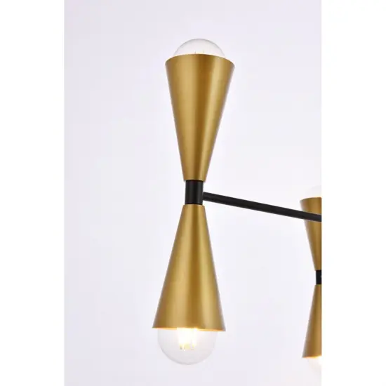 Cade 34 inch pendant in black and brass {5}