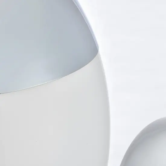 Eclipse 7 Lights Chrome Pendant With Frosted White Glass {6}
