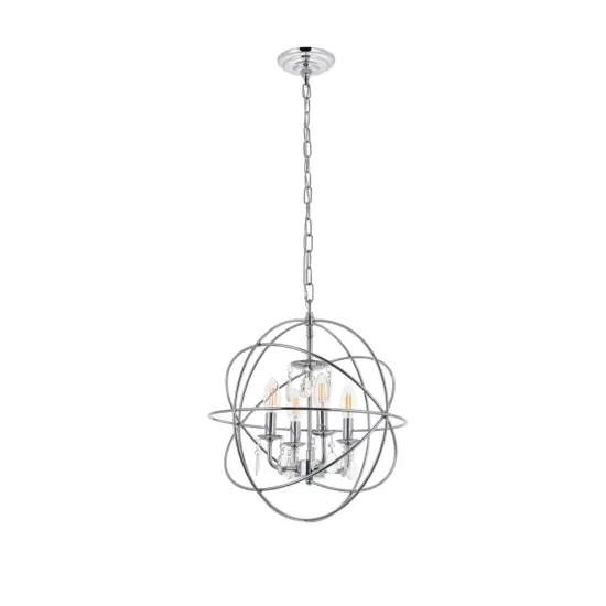 Wallace 4 light Chrome Pendant {3}