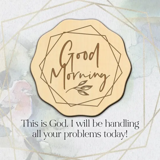 Dexsa Good Morning Meadow Wood Plaque 6 inches x 6 inches {3}