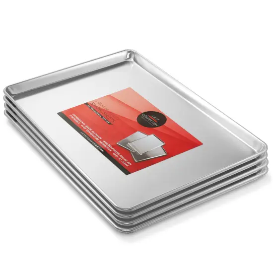 Last Confection 18" x 26" Commercial Grade Baking Sheet Pans, Aluminum Full-Size Rimmed Cookie Sheet Trays {1}