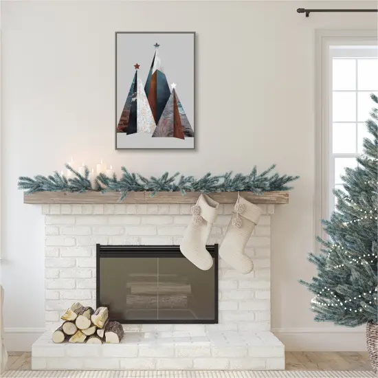 Three Christmas Trees by Design Fabrikken Canvas Art Framed {5}