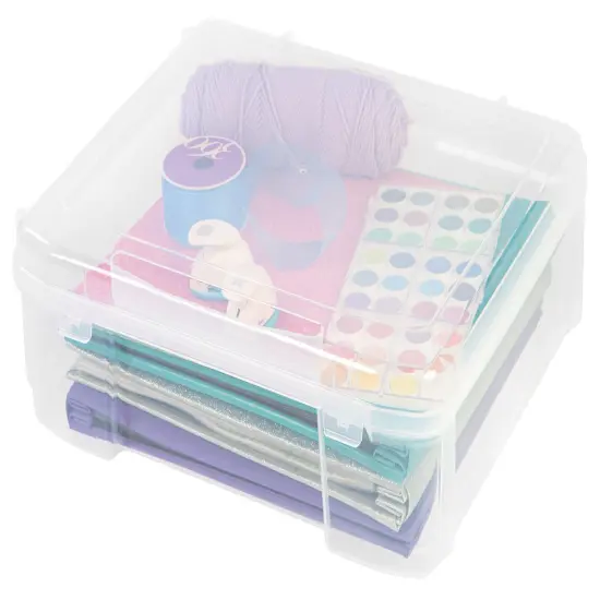 IRIS USA Fits 12" x 12" Paper Thick Portable Plastic Scrapbook Project Case with Built-in Handle {1}