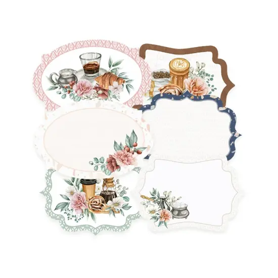 Coffee Break Double-Sided Cardstock Tags 6/Pkg-#04 {3}