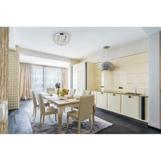 Taye 4 light Chrome Flush Mount {2}