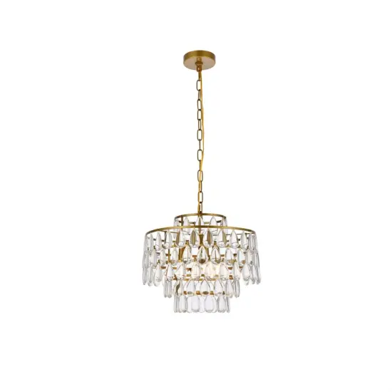 Mila 16 inch pendant in brass {1}
