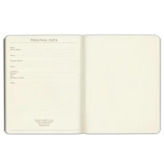 Gallery Leather Journal - Crafted in Maine, USA - Elegant Leather Writing Notebook with 192 Lined Pages - A Timeless Space for Your Thoughts - 9.75x7.5 ", Large Lined Acadia Green {7}