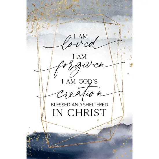 Dexsa I Am Loved Wood Plaque with Easel and Hanger 6 inches x 9 inches {1}