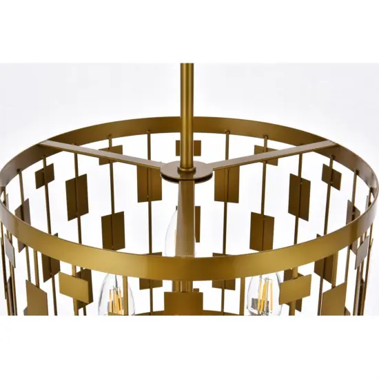 Levante 3 lights pendant in brass {5}