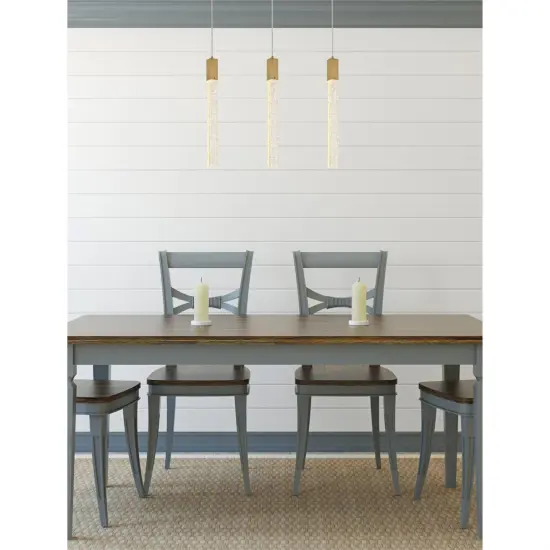 Weston 3 lights pendant in satin gold {2}