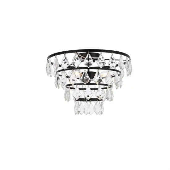 Ella 16 inch flush mount in black {1}