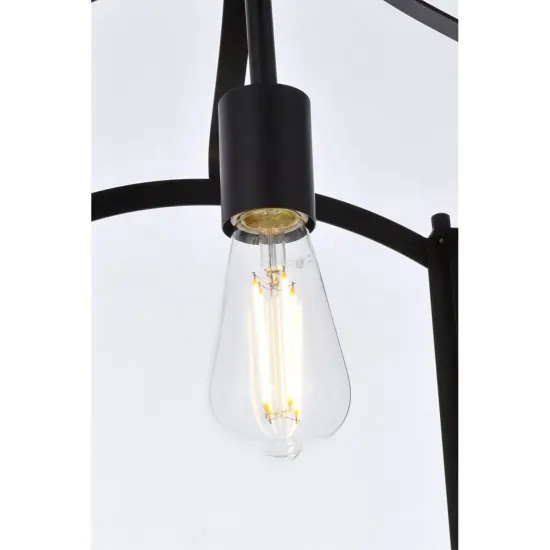 Janet 1 light flush mount in black {5}