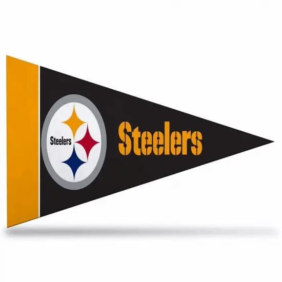 8 Pack Steelers Mini Pennants, 4" x 9" - Licensed By Rico {1}