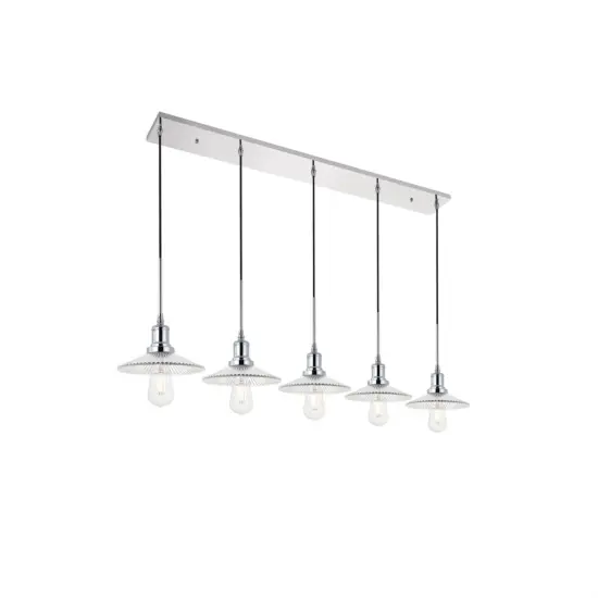 Waltz 5 light chrome Pendant {4}