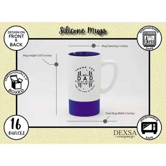 Dexsa Thank You Dad Designer Mug, Heat Resistant - 16 oz {5}