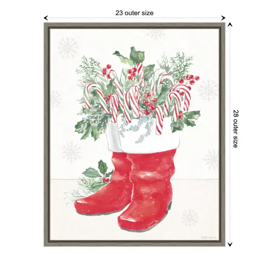 Christmas Charm III by Beth Grove Canvas Art Framed {3}