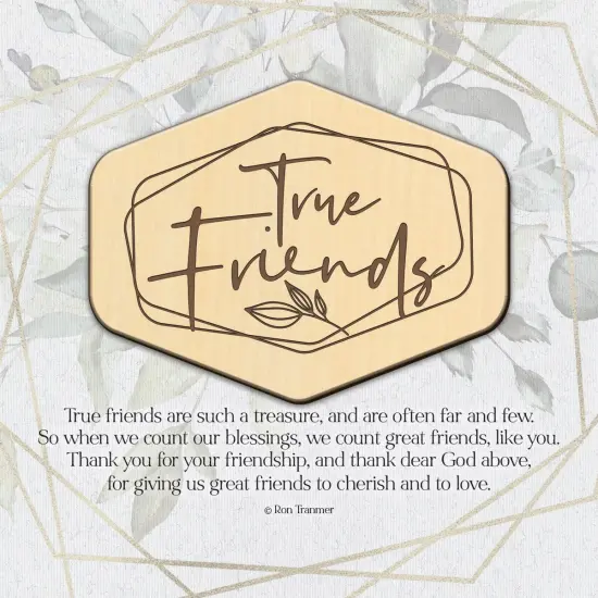 Dexsa True Friends Meadow Wood Plaque 6 inches x 6 inches {3}