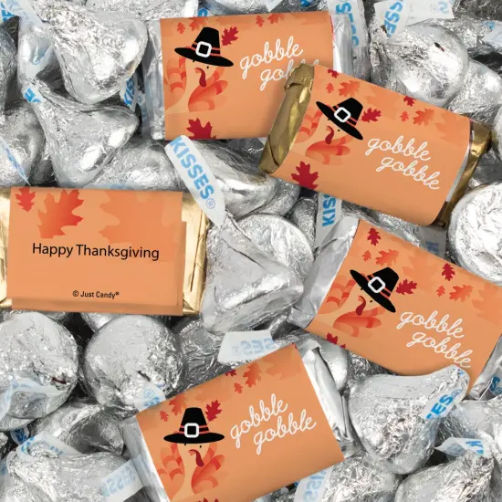 116 Pcs Thanksgiving Candy Party Favors Hershey's Miniatures & Chocolate Kisses - Turkey {1}