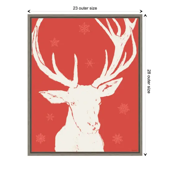 Seasonal Shades IV Reindeer by Anne Tavoletti Canvas Art Framed {3}