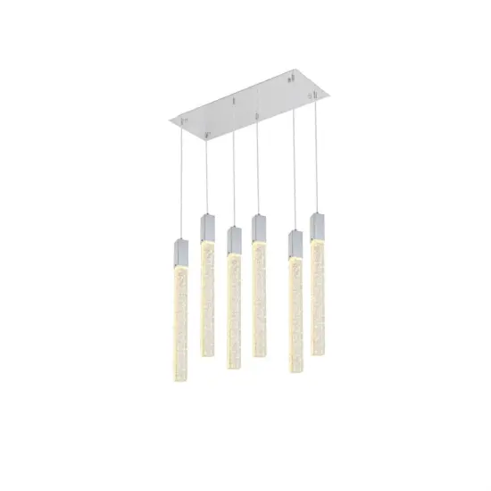 Weston 6 lights pendant in chrome {1}