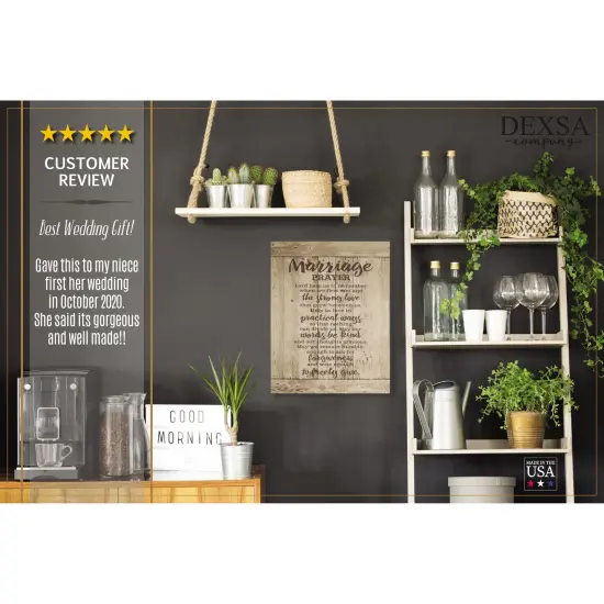 Dexsa Marriage Prayer Timberland Wood Plaque 11.75" x 15" {2}