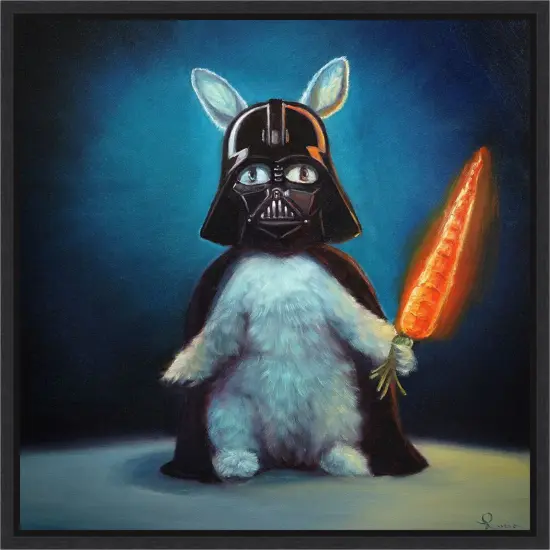 Bunny Vader by Lucia Heffernan Canvas Art Framed {1}
