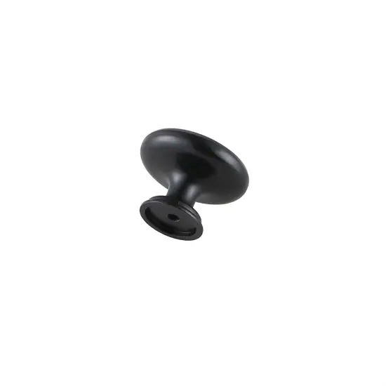 Minu 1.3" Diameter Matte Black Mushroom Knob Multipack (Set of 10) {5}