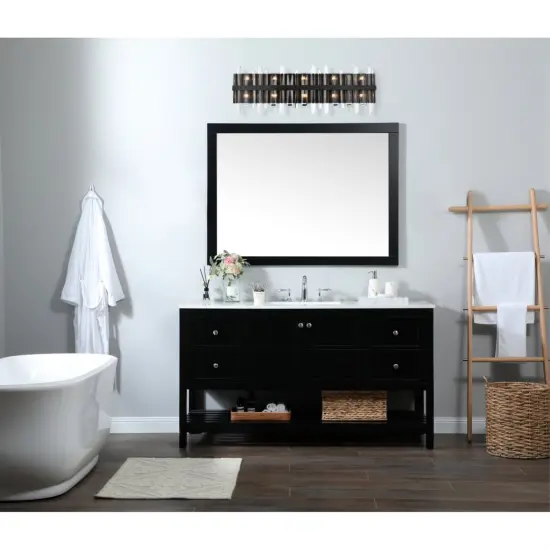 Serena 36 inch crystal bath sconce in black {2}