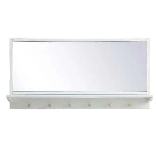 Entryway mirror with shelf42 inch x 21 inch in white {1}