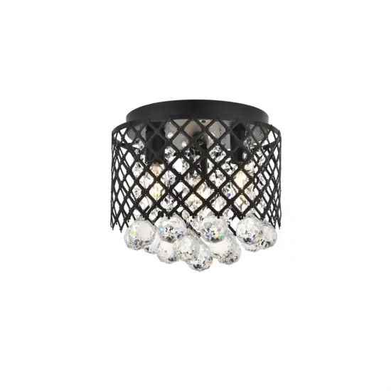 Tully 3 light Matte Black Flush Mount {4}