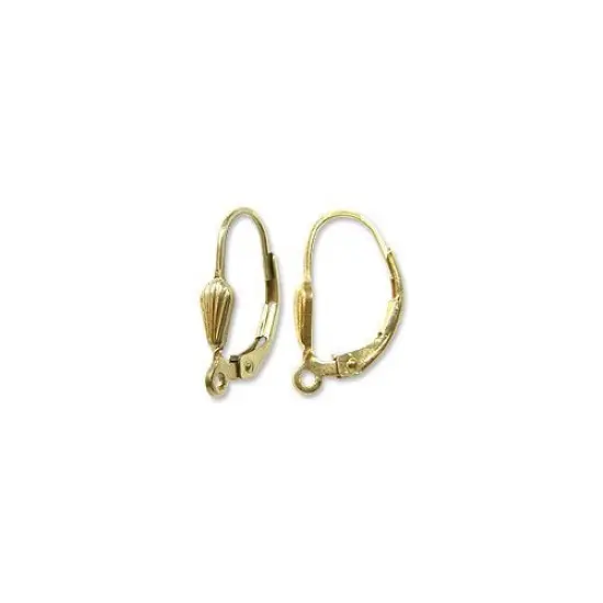 JewelrySupply Lever Back DIY Earrings with Shell 16mm Gold Filled (1 Pair of Earrings) {3}