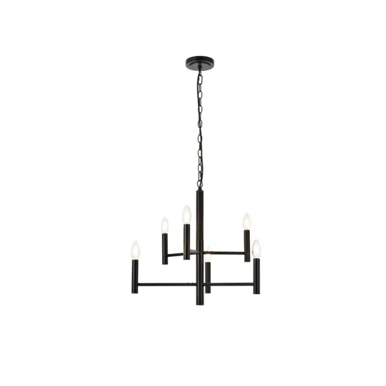 Carmella 6 lights pendant in black {1}