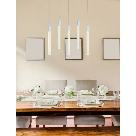 Weston 5 lights pendant in chrome {2}
