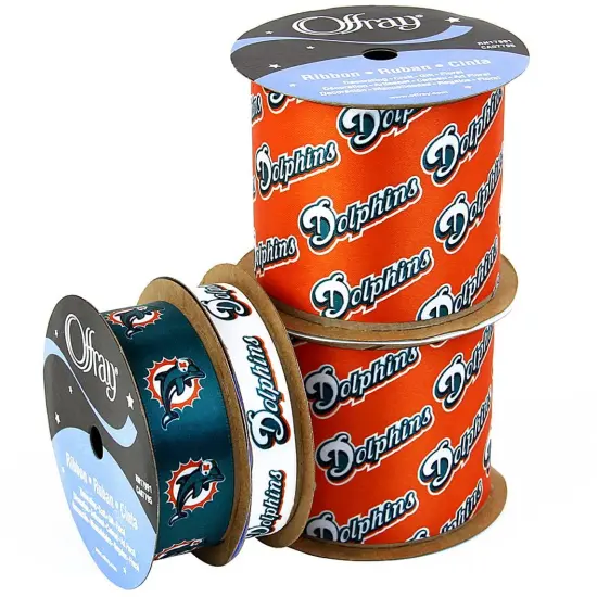 Dolphins Printed Ribbon 4 Pack {1}