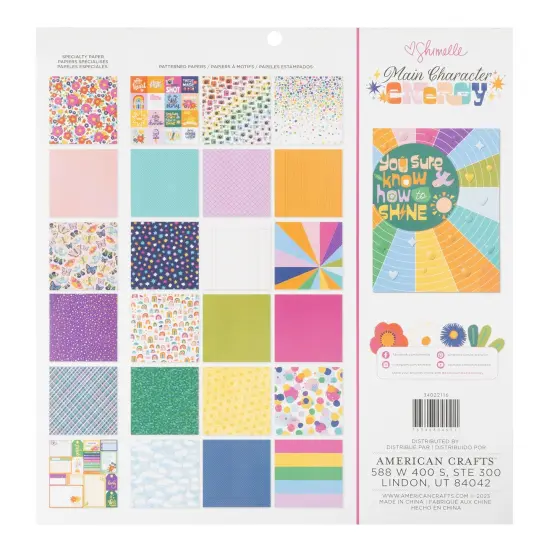 Shimelle Single-Sided Cardstock Paper Pad 12"X12" 48/Pkg-Main Character Energy {3}