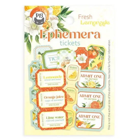 Fresh Lemonade Ephemera Cardstock Die-cuts 9/Pkg-Tickets {1}